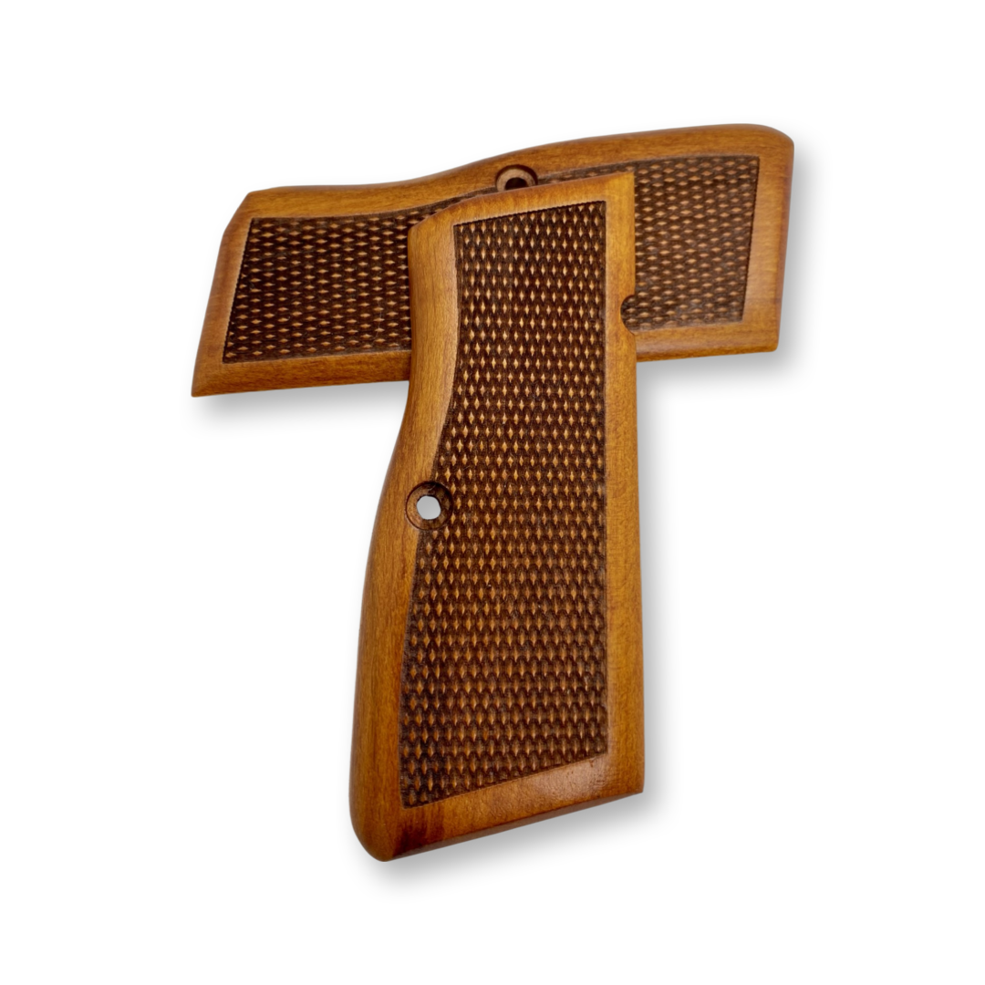 ZIB GRIPS Wooden Grips For Browning Hi-Power / Springfield SA 35 - Handmade Beech Wood - View #2