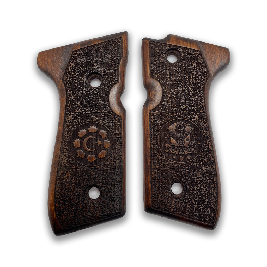 ZIB GRIPS Beretta 92-F Pistol Grip Handmade From Walnut Wood Ars.025