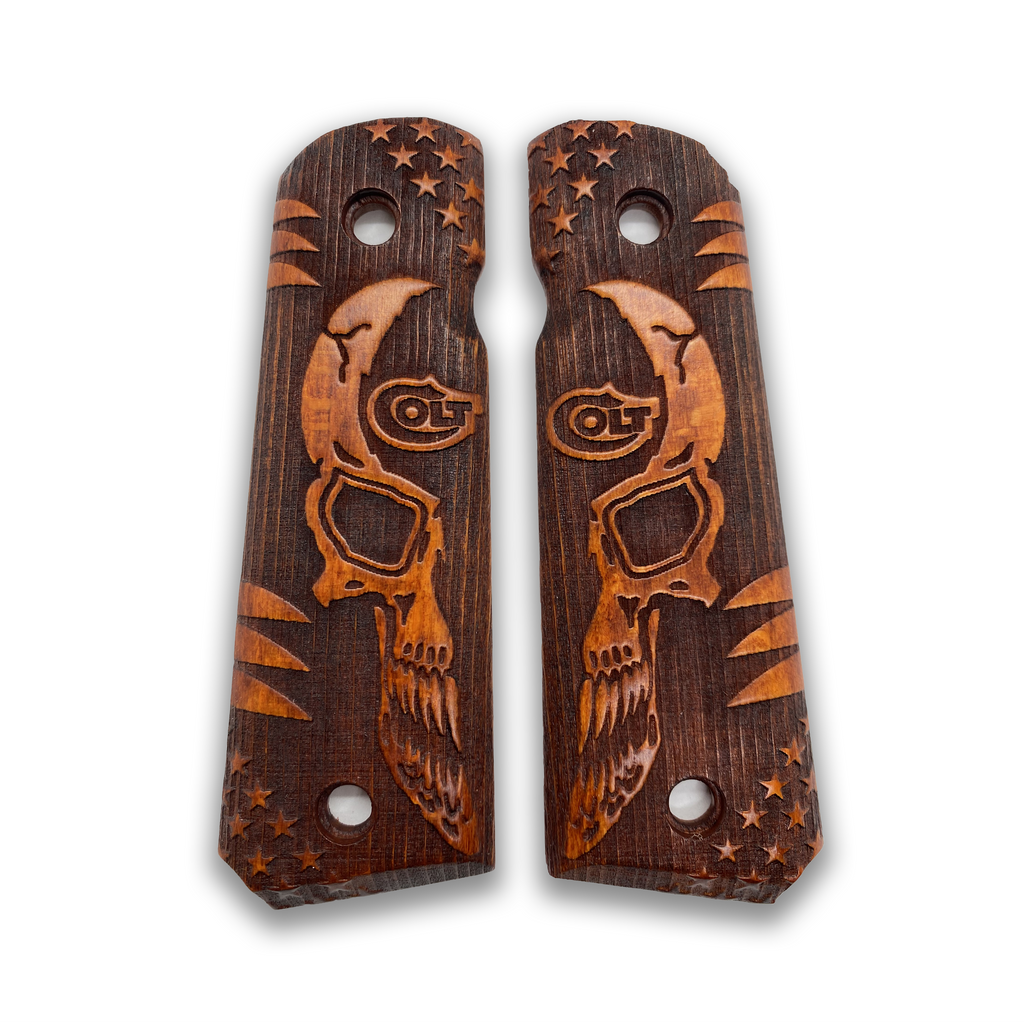 ZIB GRIPS Colt 1911 Pistol Grip, Full Size 1911 (Government/Commander) Walnut Pistol Grip Handmade From Walnut Wood Ars.18