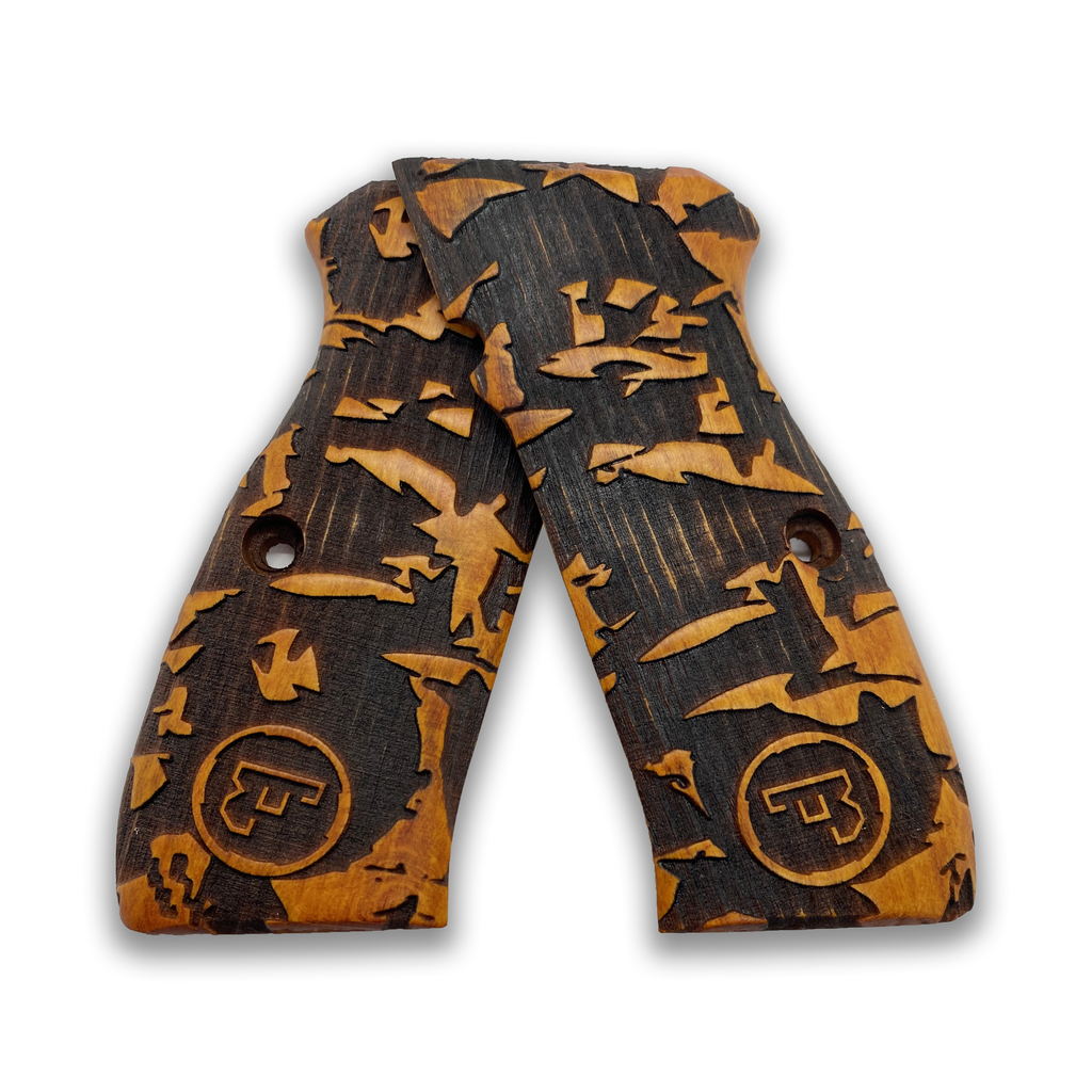 ZIB GRIPS CZ-75 Pistol Grip Handmade From Walnut Wood Ars.075 - All Gun