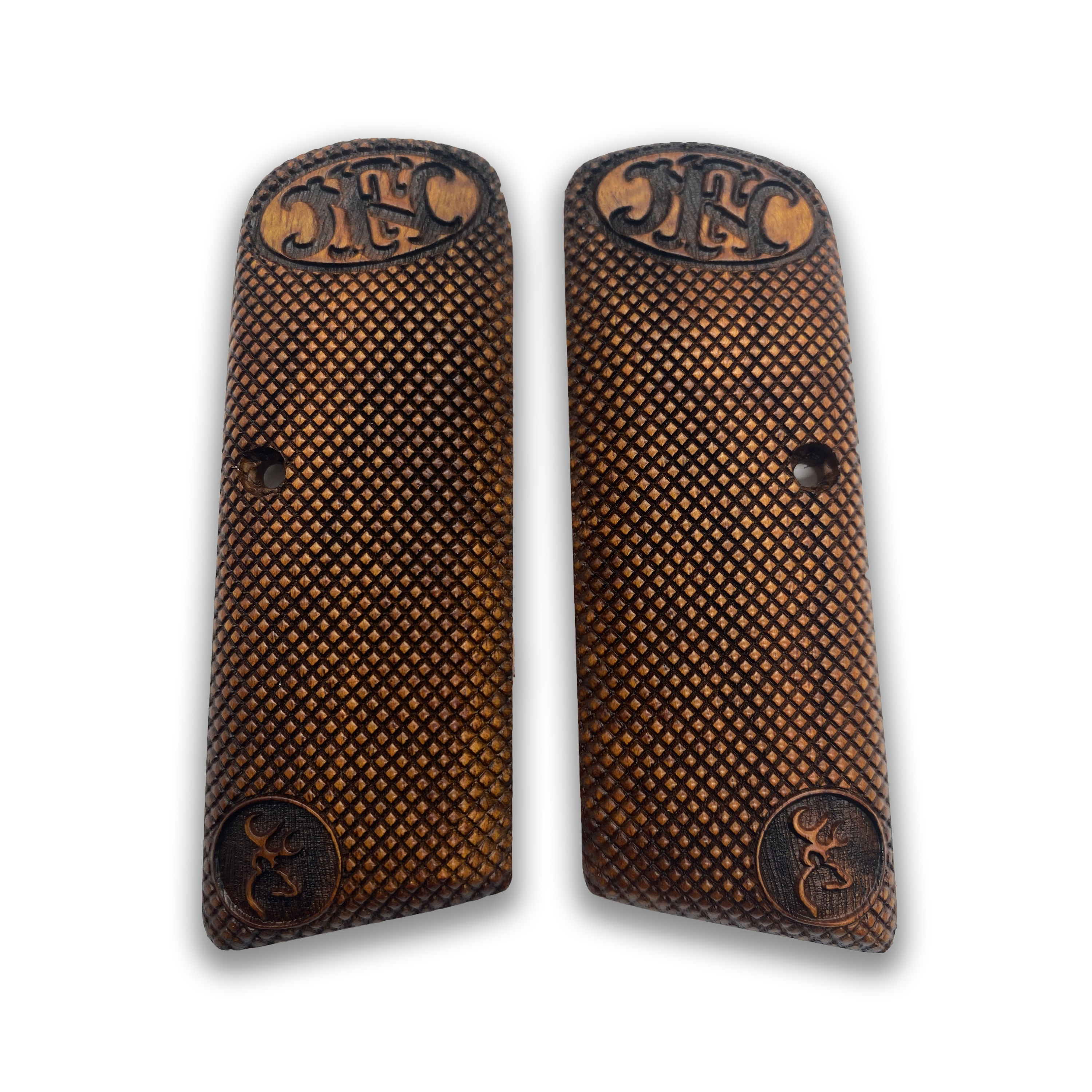 MANOPOLE ZIB Impugnatura A Pistola Browning HP 14 Realizzata A Mano In Legno Di Noce Ars.07 - Foto 6