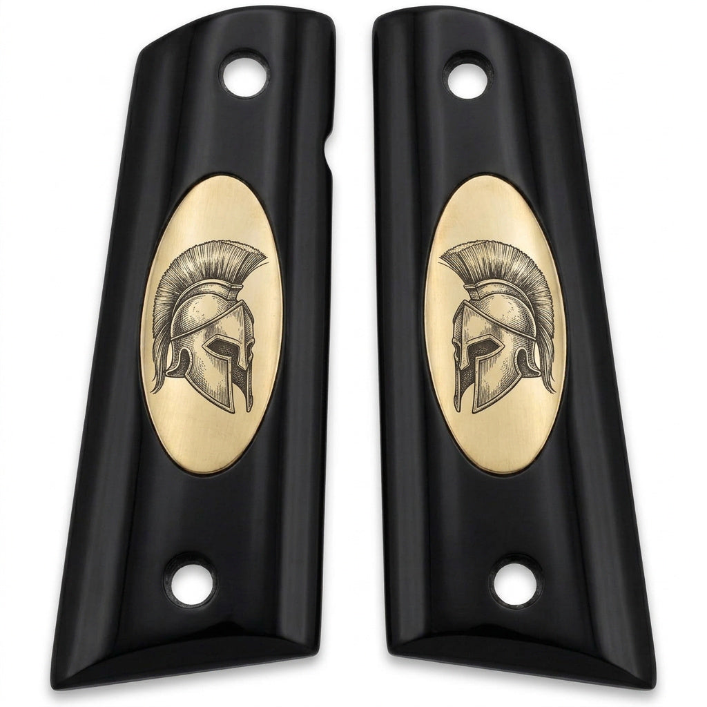 Colt 1911 Hardwood Grip — Spartan Corinthian Helmet — ZIB Grips