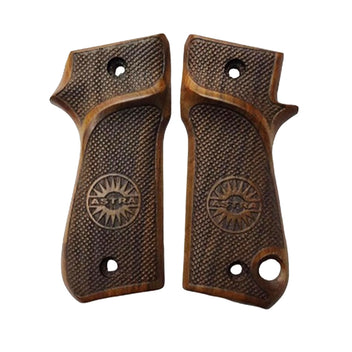 Checkered Walnut Wood Grips – Astra A80, A90, A100 – US Seller – Turkey Crafted