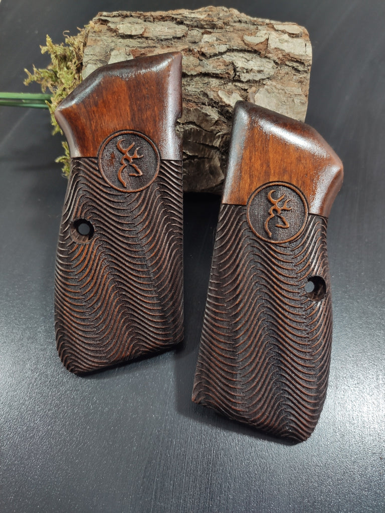ZIB GRIPS Impugnature In Legno Fatte A Mano Per Browning HP - Ars.020, Origine Turca