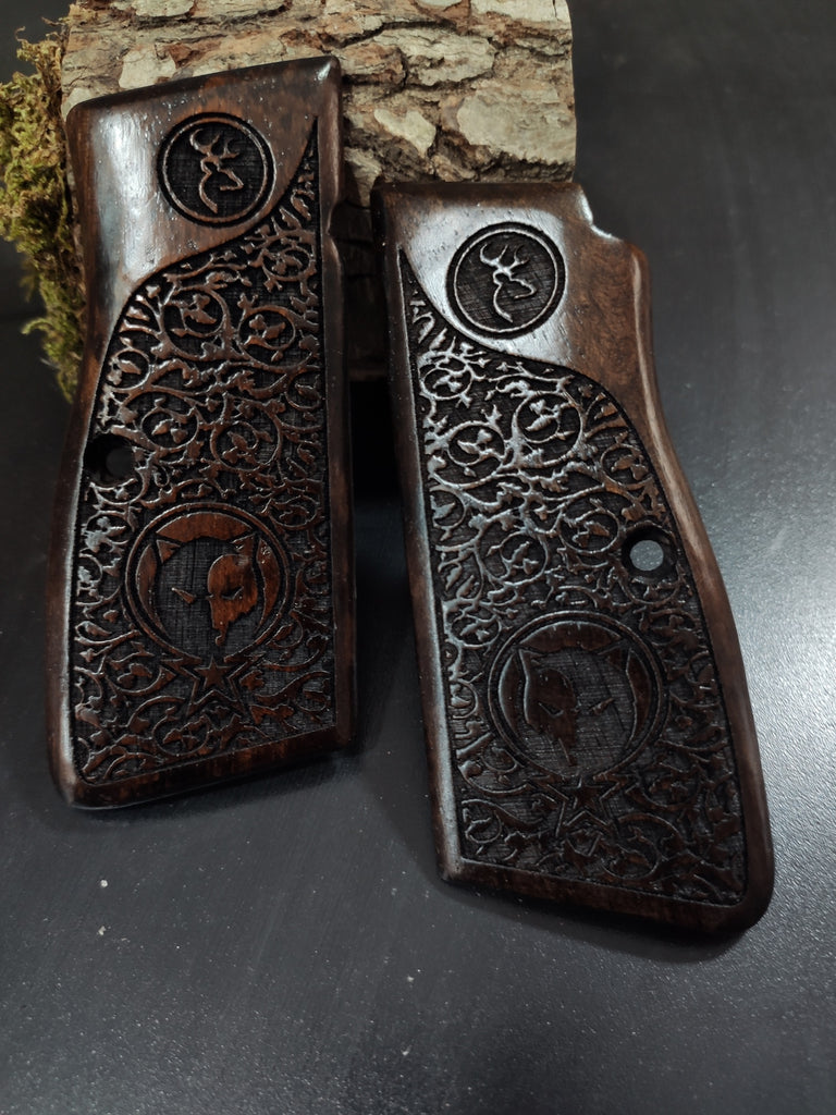 ZIB GRIPS Browning HP 14 Pistolengriff Handgefertigt Aus Walnussholz Ars.027