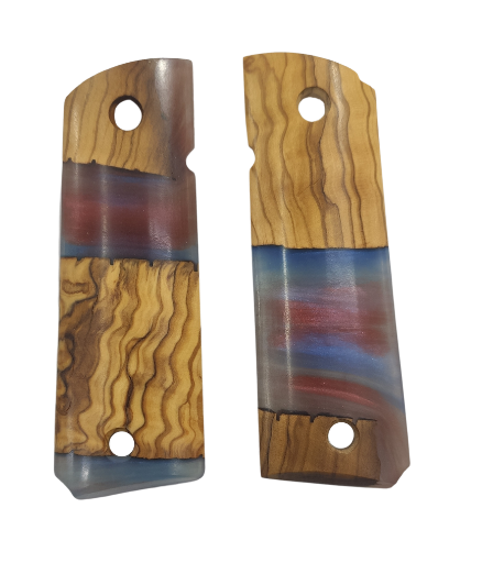 ZIB GRIPS COLT 1911 SPECIAL RESIN WOOD MIX HANDLE ER.02