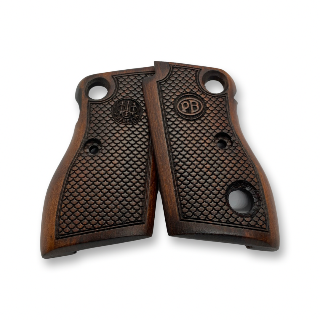 ZIB GRIPS Beretta 70/70S/71 Manopole Artigianali in Corno di Castagno per Pistoletto degli anni '70