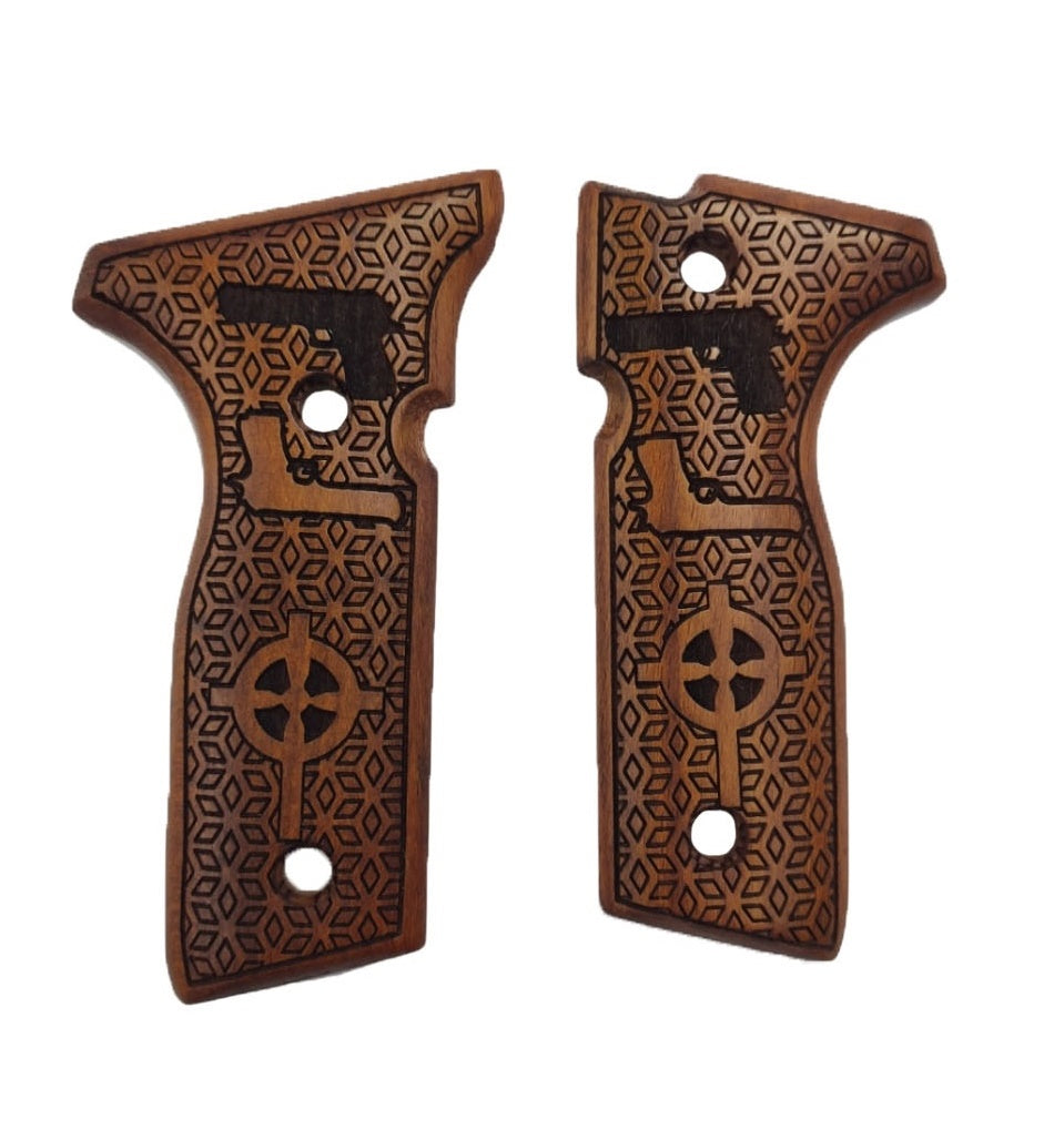 ZIB GRIPS Beretta Stoeger Pistol Grip Handmade From Walnut Wood Ars.03