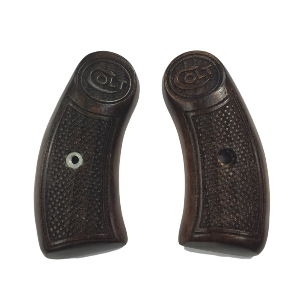 Colt New, Police, Cobra Pistol Grip Handmade From Walnut Wood Ars.2