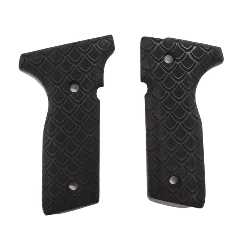 ZIB GRIPS Beretta Stoeger Pistol Grip Handmade From Walnut Wood Dracarys Pattern r2